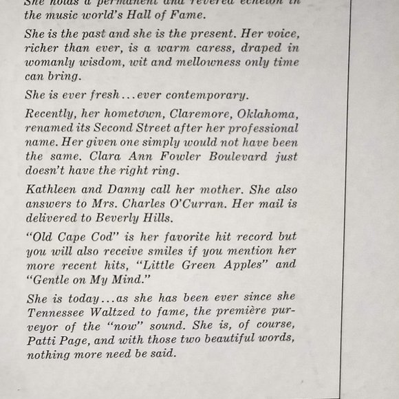 3/$25 vintage 70s patti page honey come back record - Picture 5 of 5